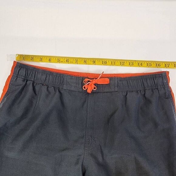 Nike Swim Trunks Mens Gray Orange Board Shorts Size Large E15 - Picture 3 of 8